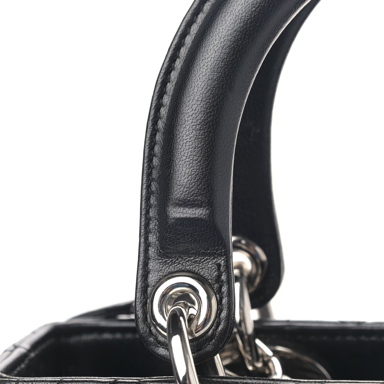 Christian Dior Lambskin Cannage Medium Lady Dior Black 7 of 14
