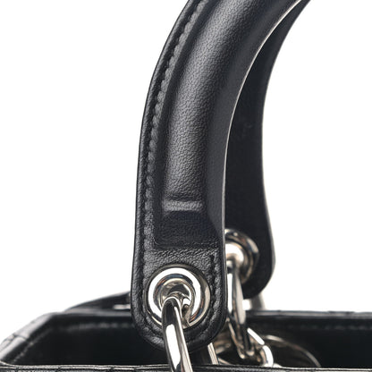 Christian Dior Lambskin Cannage Medium Lady Dior Black 7 of 14