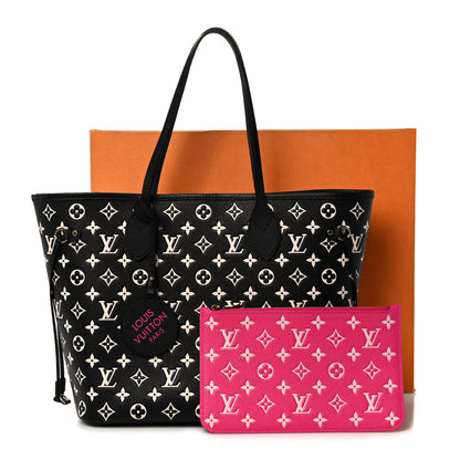 Louis Vuitton Empreinte Spring In The City Neverfull MM Black White Pink 8 of 8