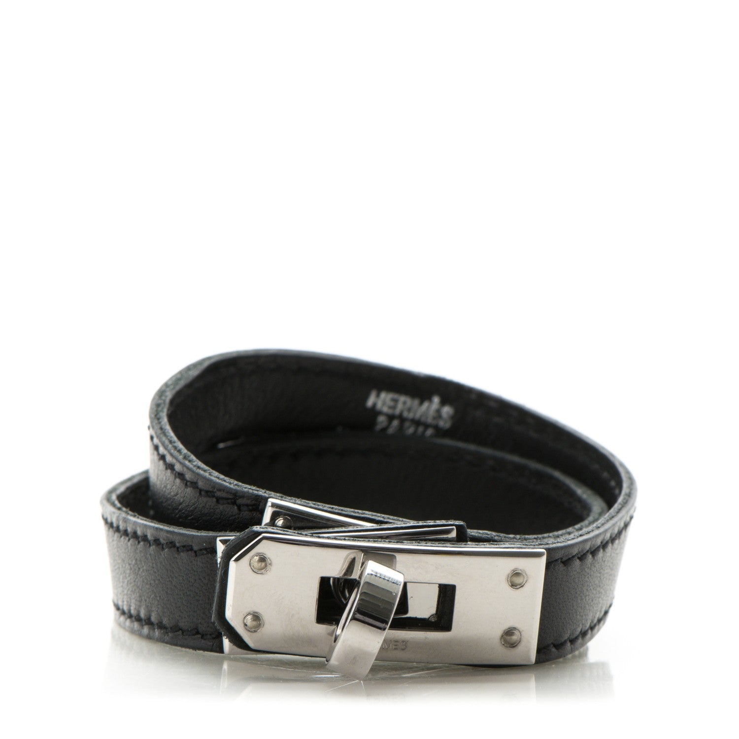 Hermes Box Kelly Double Tour Bracelet Small Black 1 of 10
