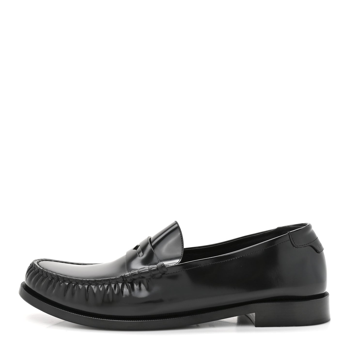 Calfskin Mens Penny Loafers 44.5 Black