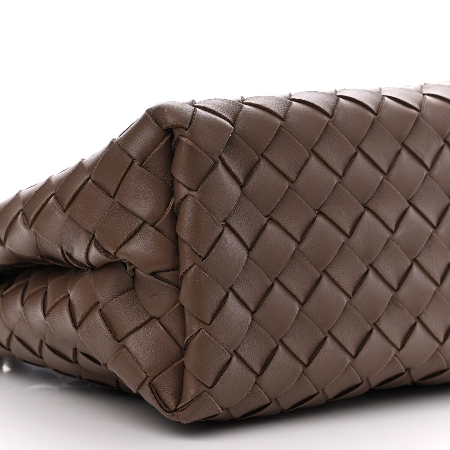 Nappa Intrecciato Small Andiamo Shoulder Bag Taupe Grey