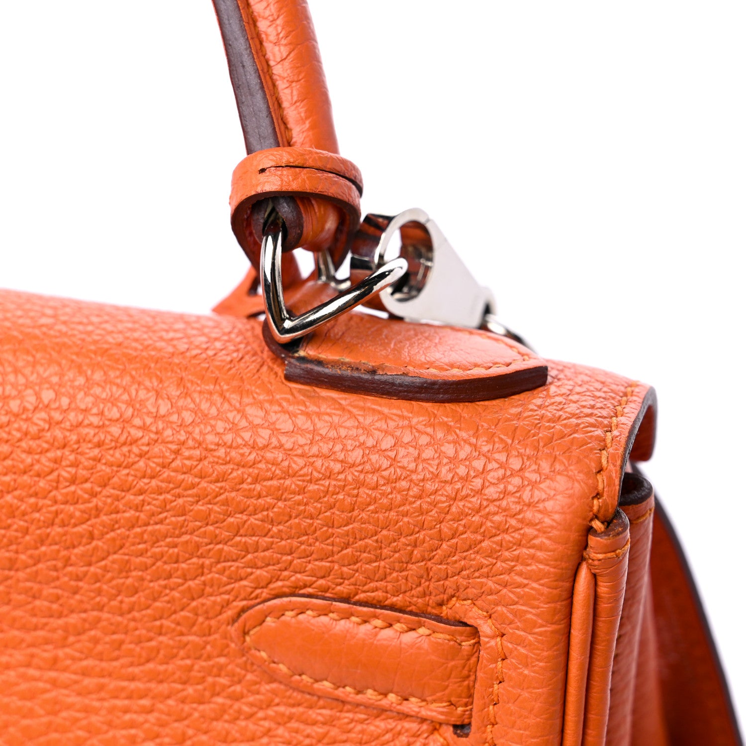 Hermes Togo Kelly Retourne 25 Orange 11 of 13