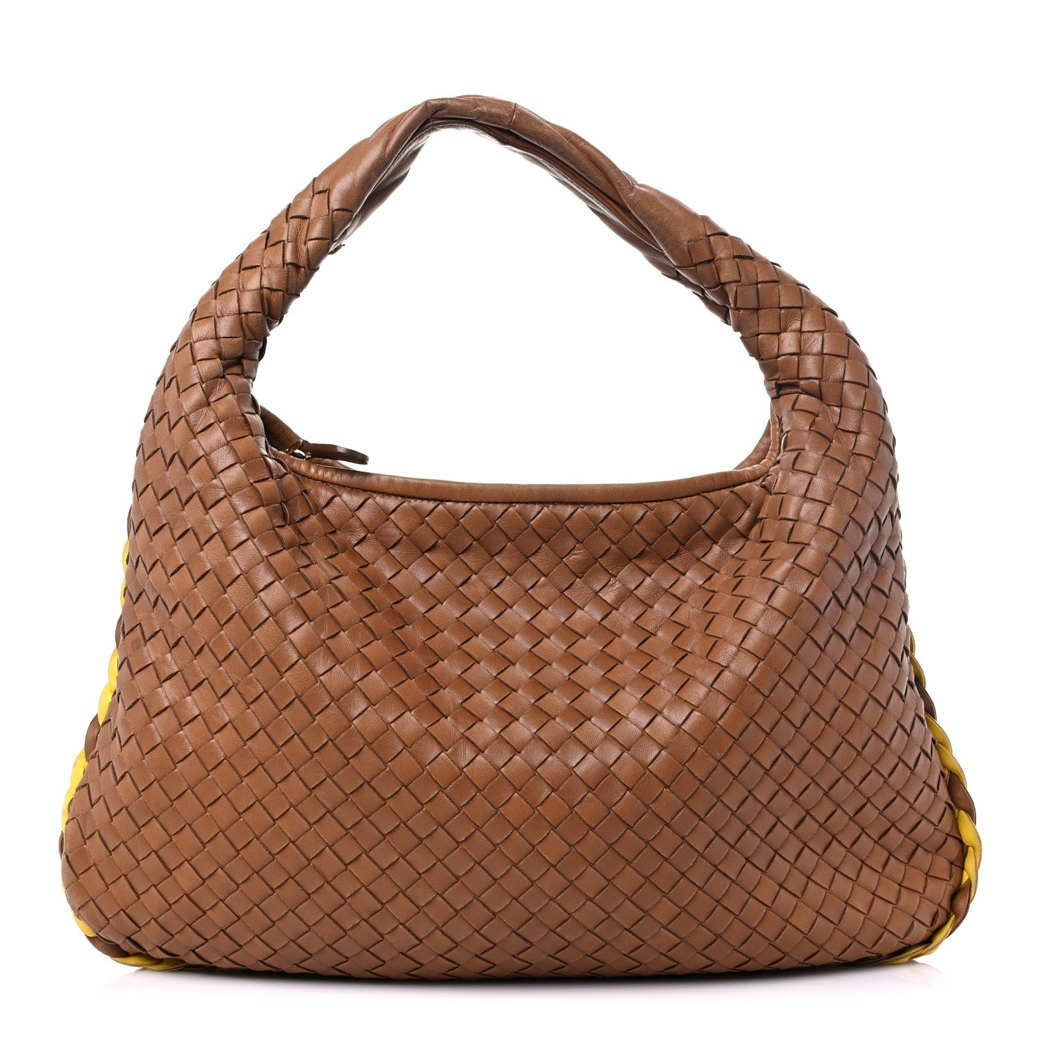 Bottega Veneta Nappa Intrecciato Bi-Color Medium Veneta Hobo Maple Sapphire 1 of 14