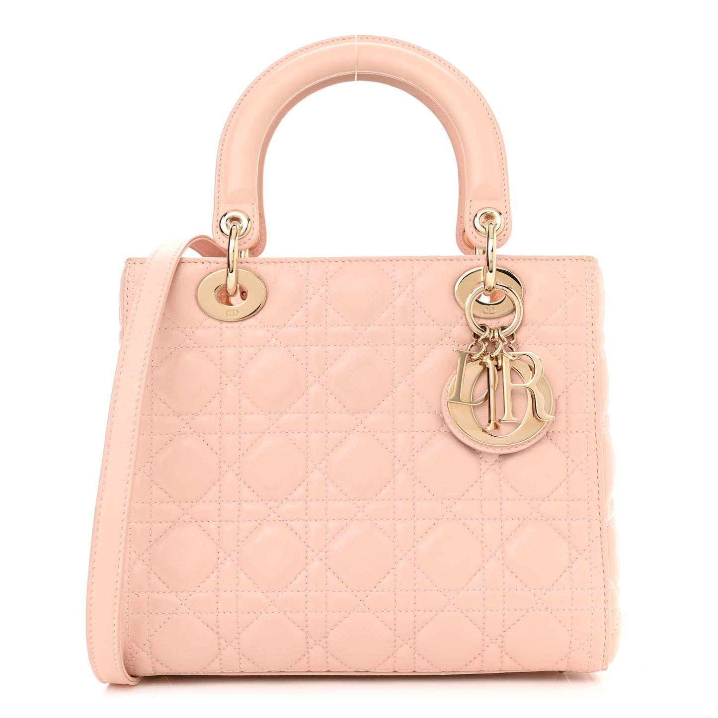 Lambskin Cannage Medium Lady Dior Light Pink