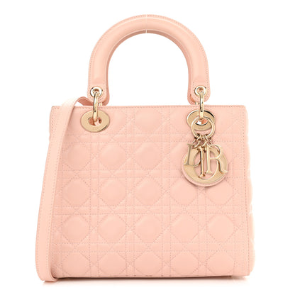 Christian Dior Lambskin Cannage Medium Lady Dior Light Pink 1 of 15