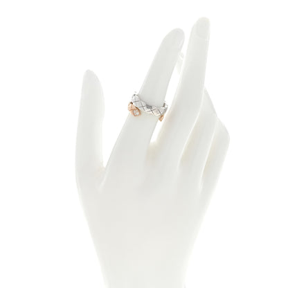 Chanel 18K White Beige Gold Diamond Coco Crush Toi et Moi Ring 51 5.75 2 of 5