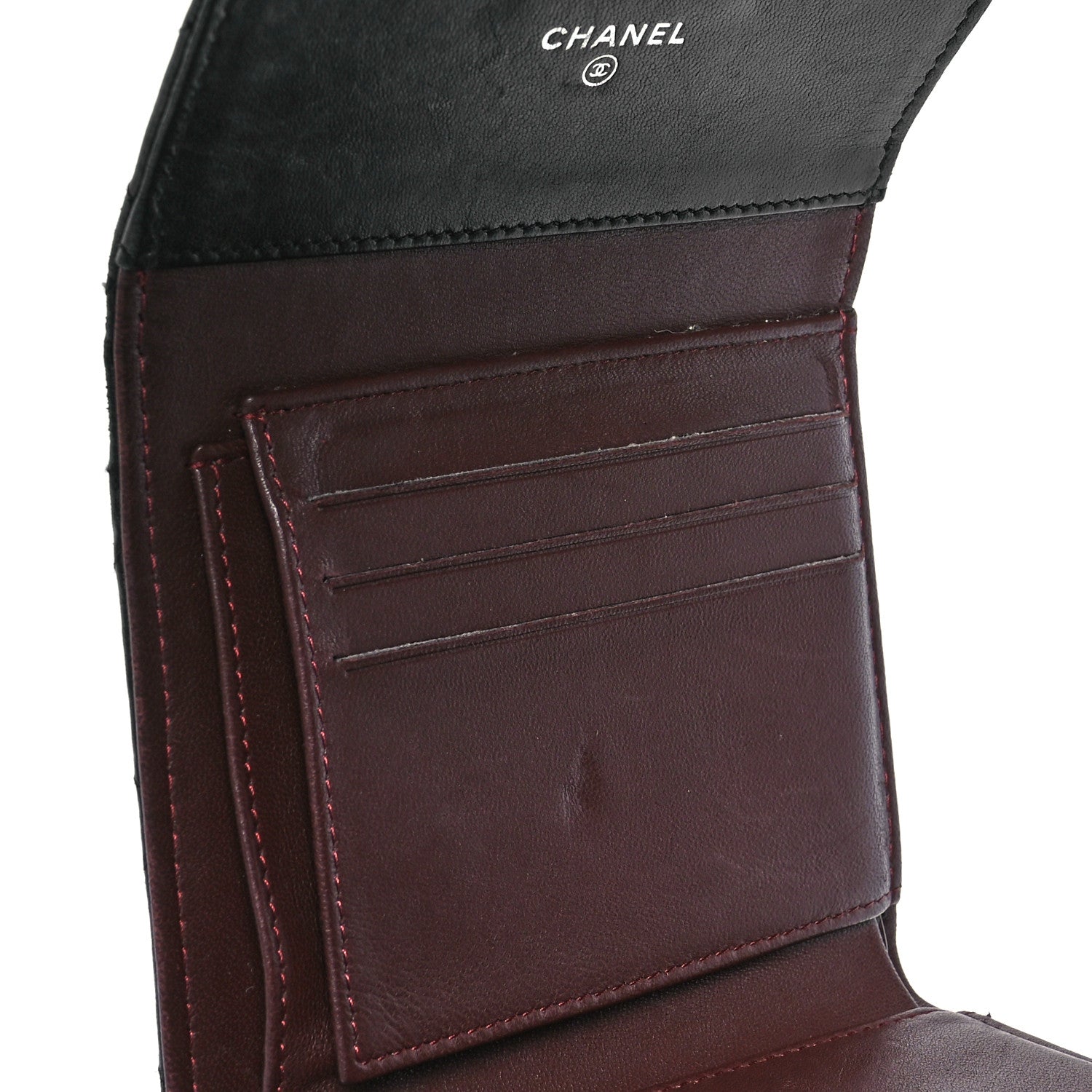 Chanel Lambskin Quilted Compact Flap Wallet Black 9 of 9