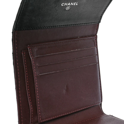 Chanel Lambskin Quilted Compact Flap Wallet Black 9 of 9