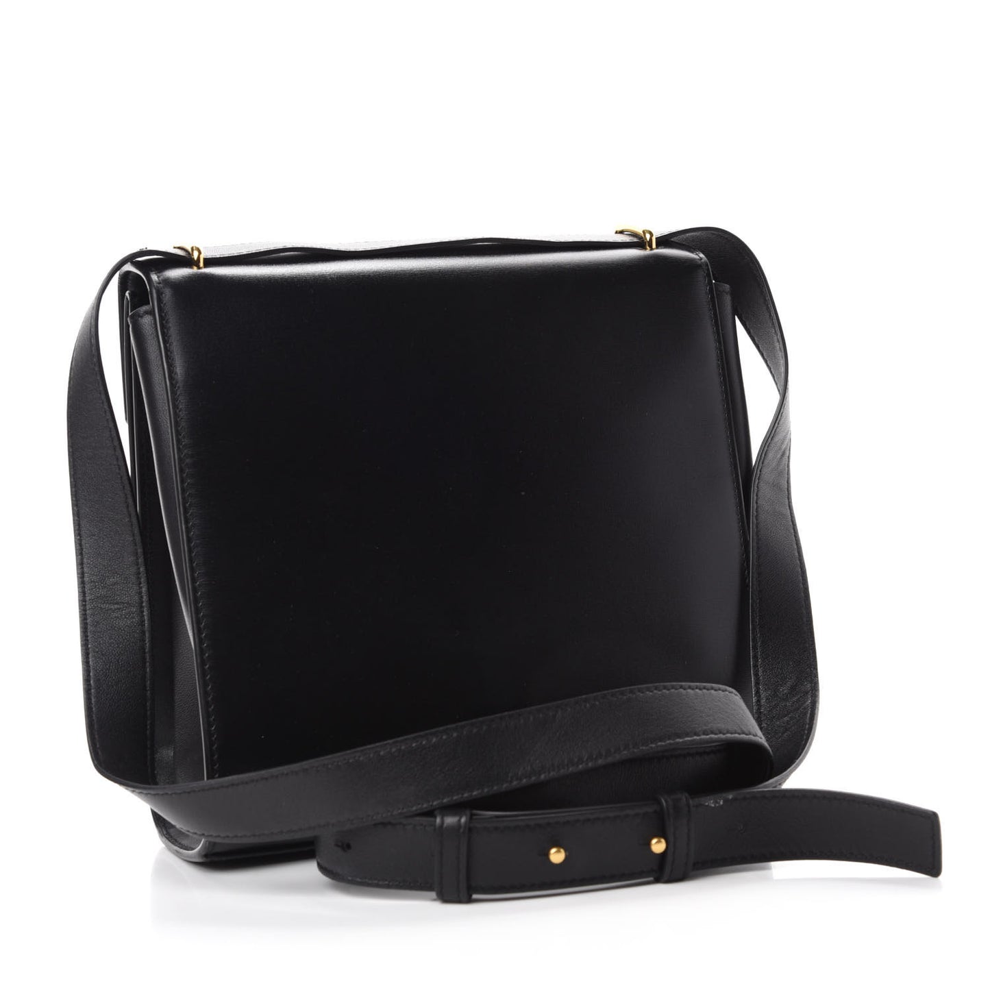 Box Calfskin Nappa Clip Bag Black