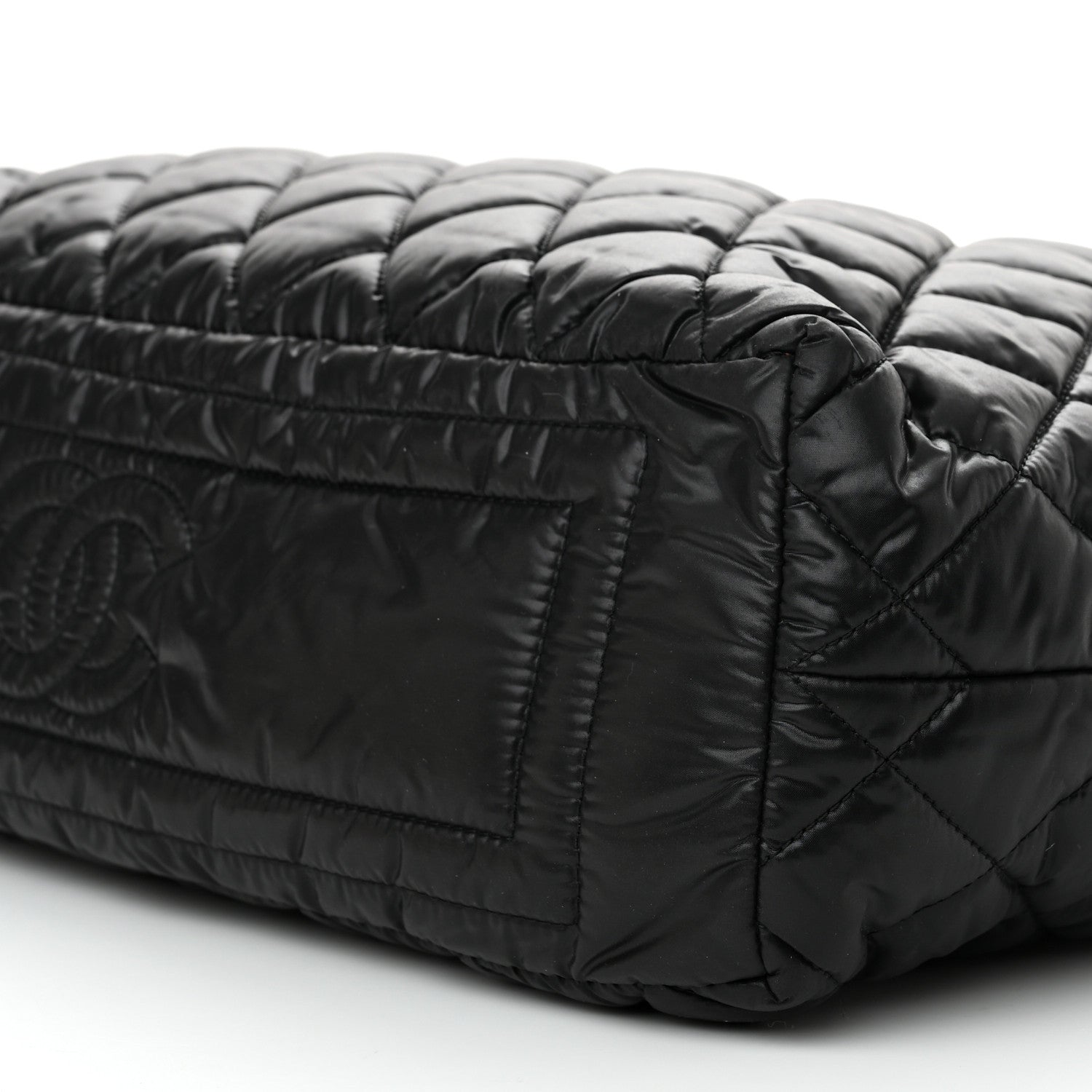 Chanel Nylon Quilted Coco Cocoon Hobo Black 10 of 12