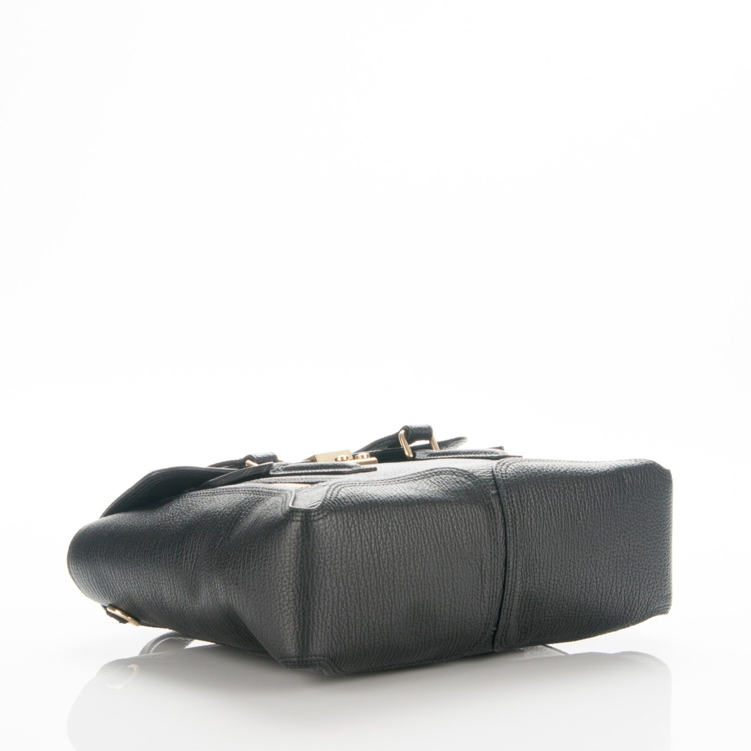 3.1 Phillip Lim 3.1 Textured Calfskin Medium Pashli Satchel Black 4 of 7