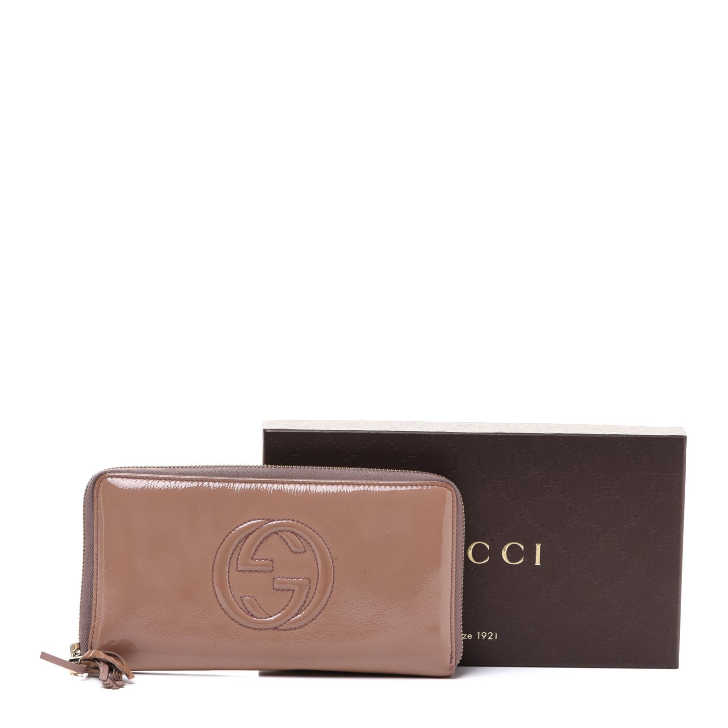 Patent Soho Zip Around Wallet Dark Cipria