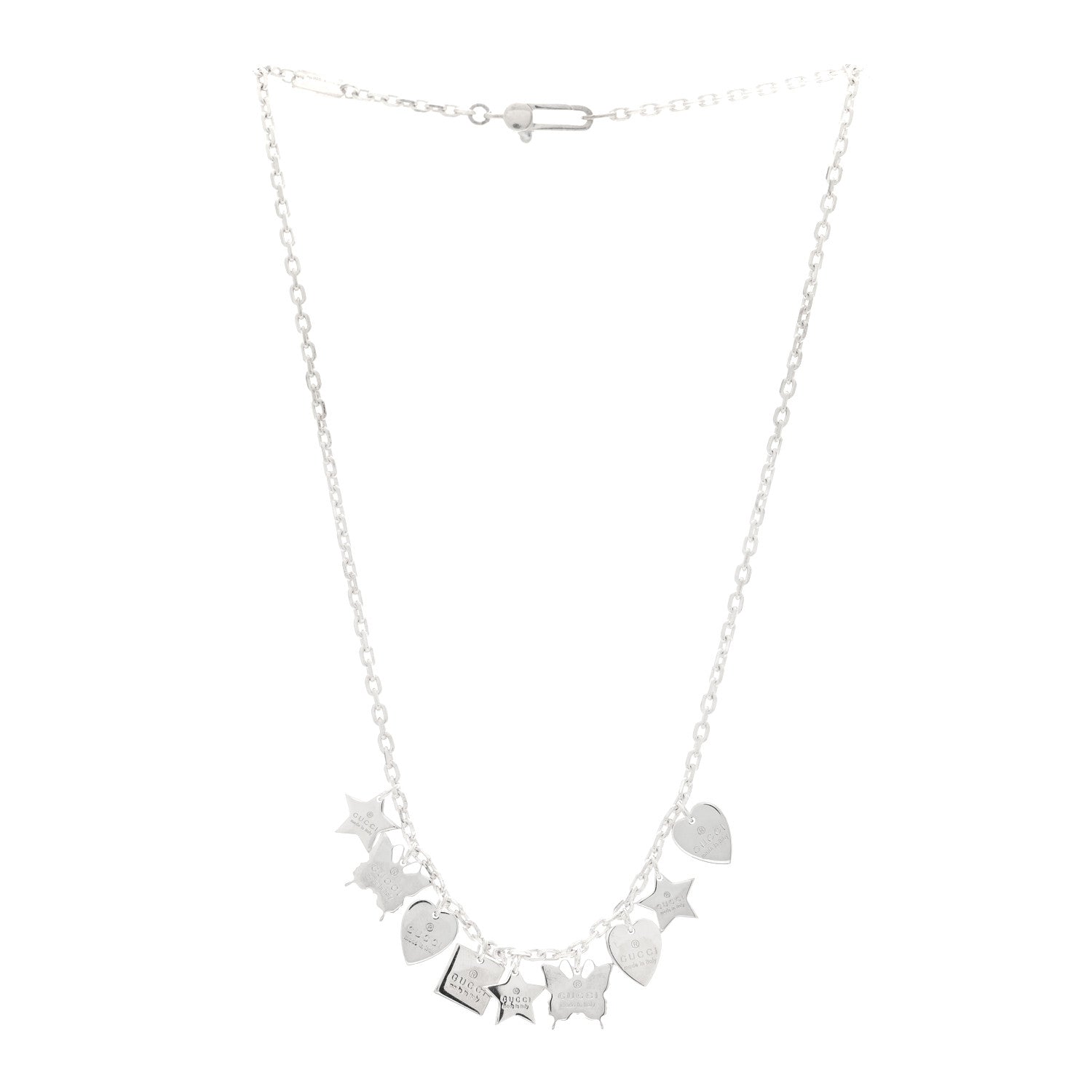 Gucci Sterling Silver Trademark Charm Necklace 3 of 4