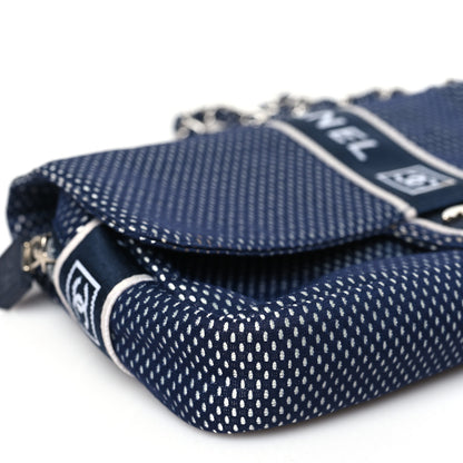 Chanel Mesh Sport Single Flap Navy 9 of 10
