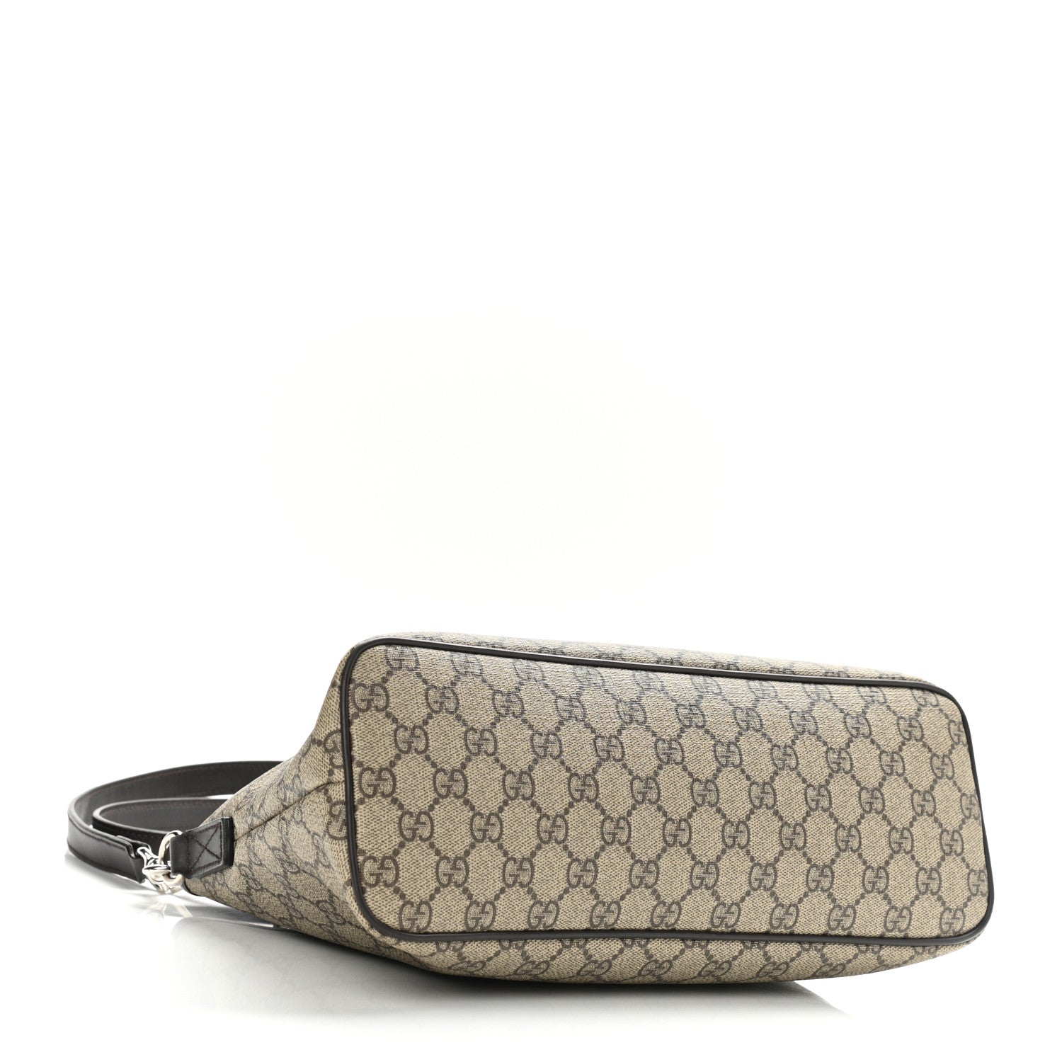 Gucci GG Supreme Monogram Small Zippered Tote Dark Brown 4 of 8