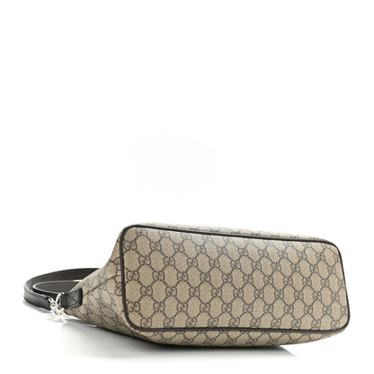 Gucci GG Supreme Monogram Small Zippered Tote Dark Brown 4 of 8