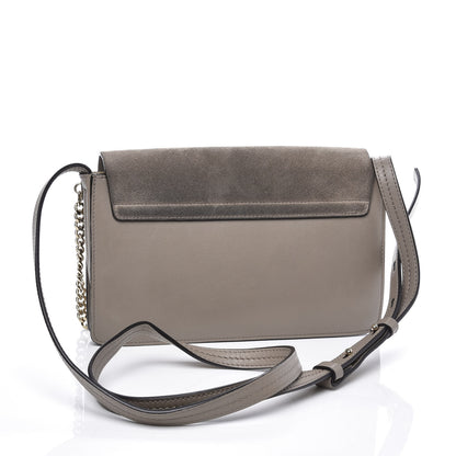 Chloe Suede Calfskin Small Faye Shoulder Bag Motty Grey 2 of 12