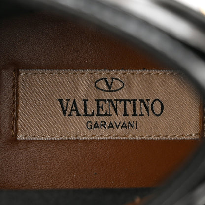 Valentino Garavani Calfskin Rockstud Double Buckle Beatle Chelsea 70mm Ankle Boots 38 Black 7 of 8