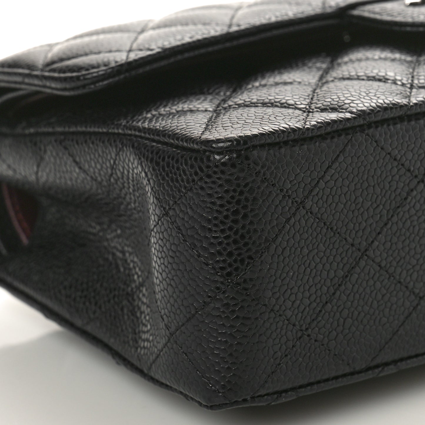 Caviar Quilted Small Double Flap Black