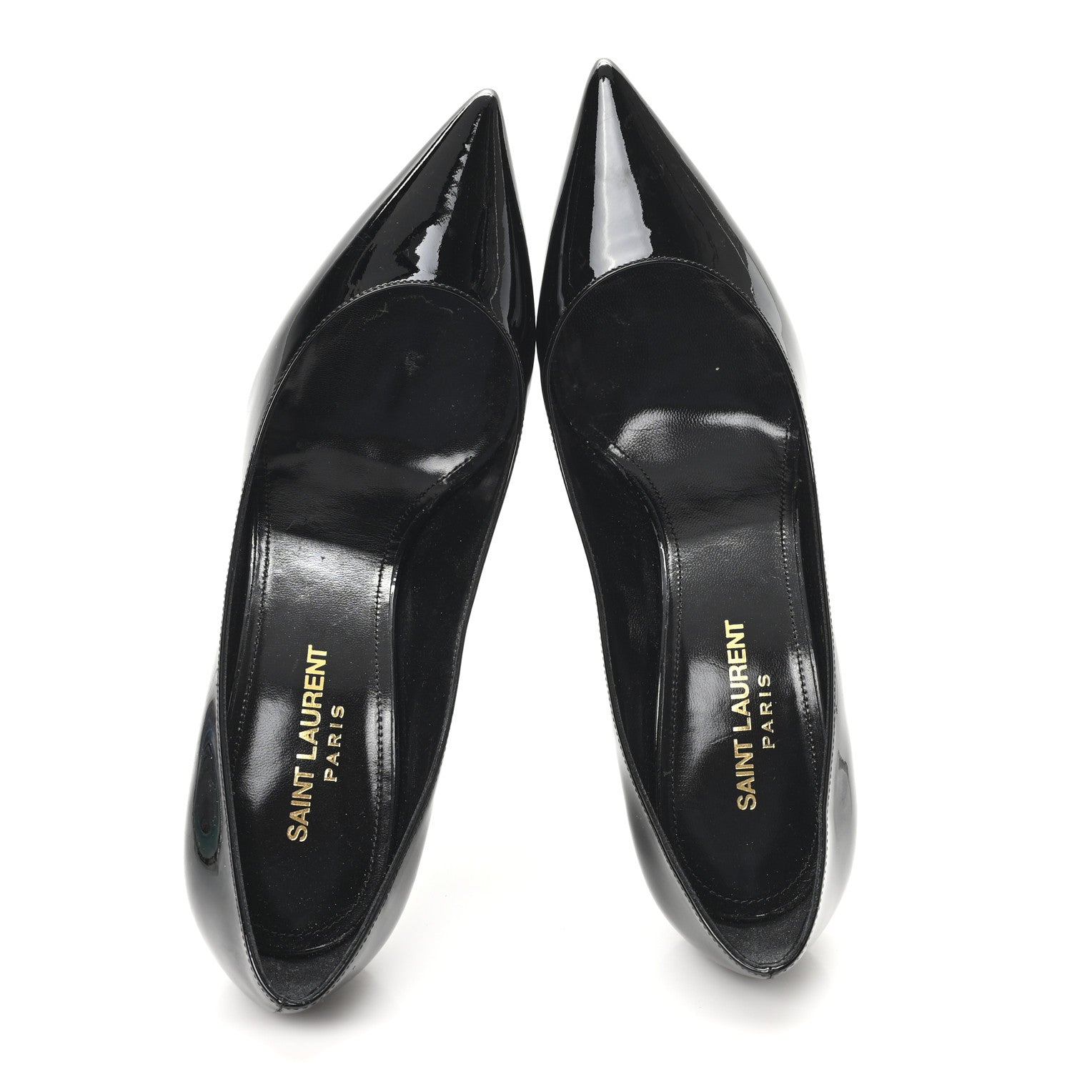 Saint Laurent Patent Calfskin Zoe 85 Pump 38 Black 2 of 10