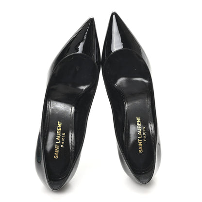 Saint Laurent Patent Calfskin Zoe 85 Pump 38 Black 2 of 10