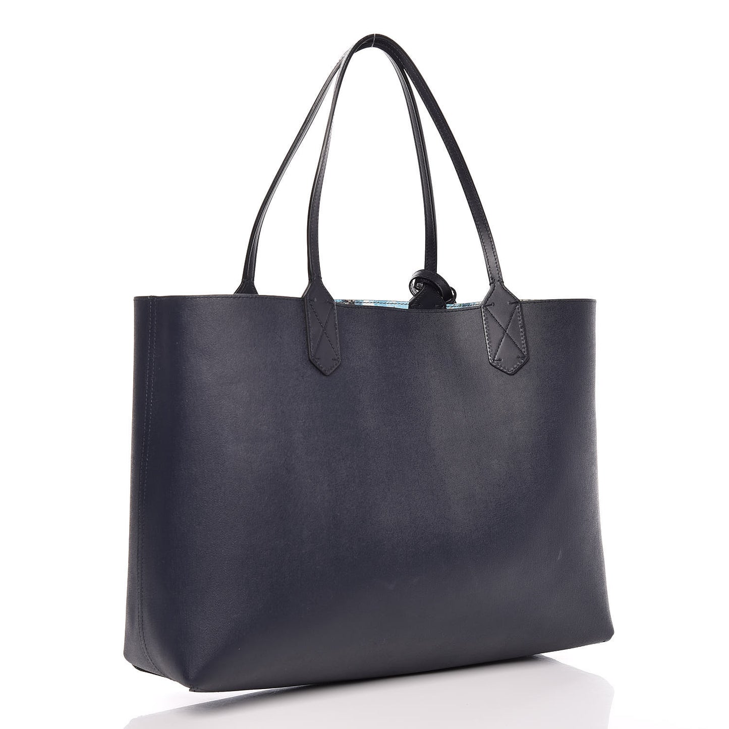 GG Supreme Monogram Blooms Medium Reversible Tote Beige Blue Navy