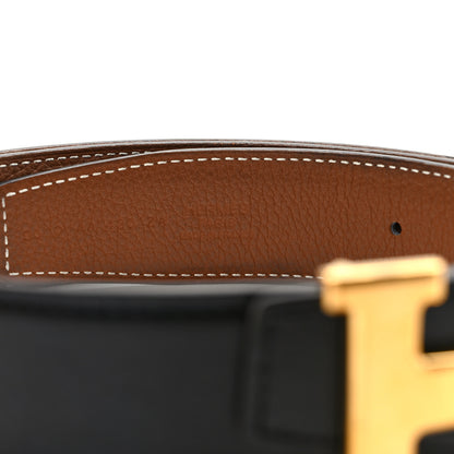 Hermes Box Togo 32mm H Belt 90 36 Black Gold 3 of 4