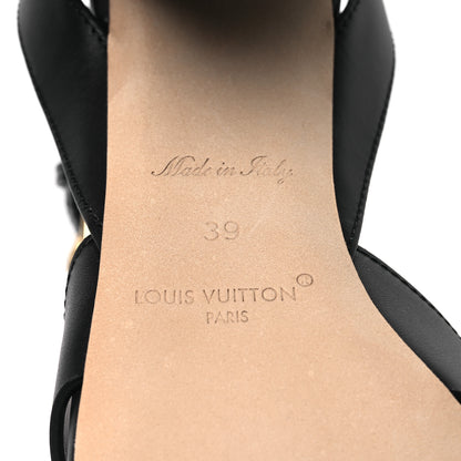 Louis Vuitton Calfskin LV Isola Sandals 39 Black 7 of 10