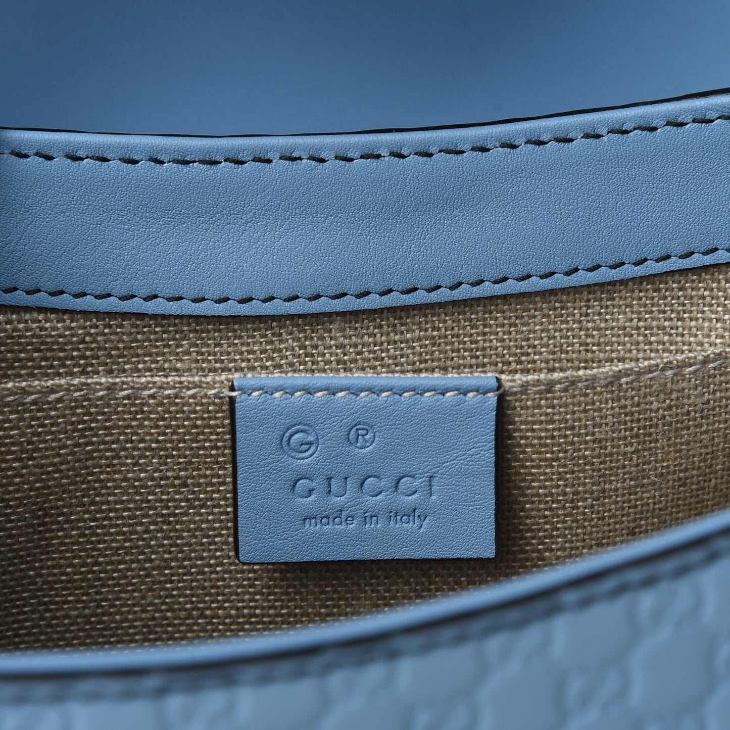 Microguccissima Medium Emily Chain Shoulder Bag Mineral Blue