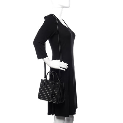 Saint Laurent Calfskin Studded Nano Sac De Jour Black 2 of 15
