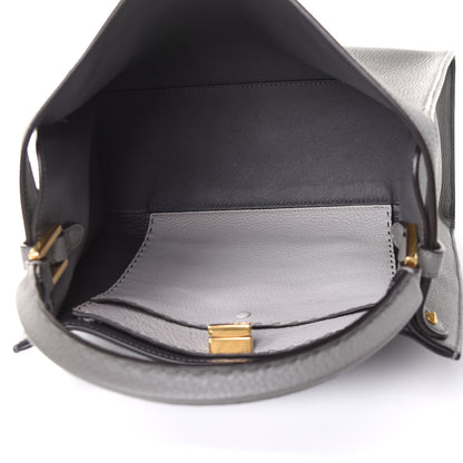 Fendi Cuoio Romano Selleria Bi-Color Medium Peekaboo X-Lite Moon Ghiaia 5 of 9