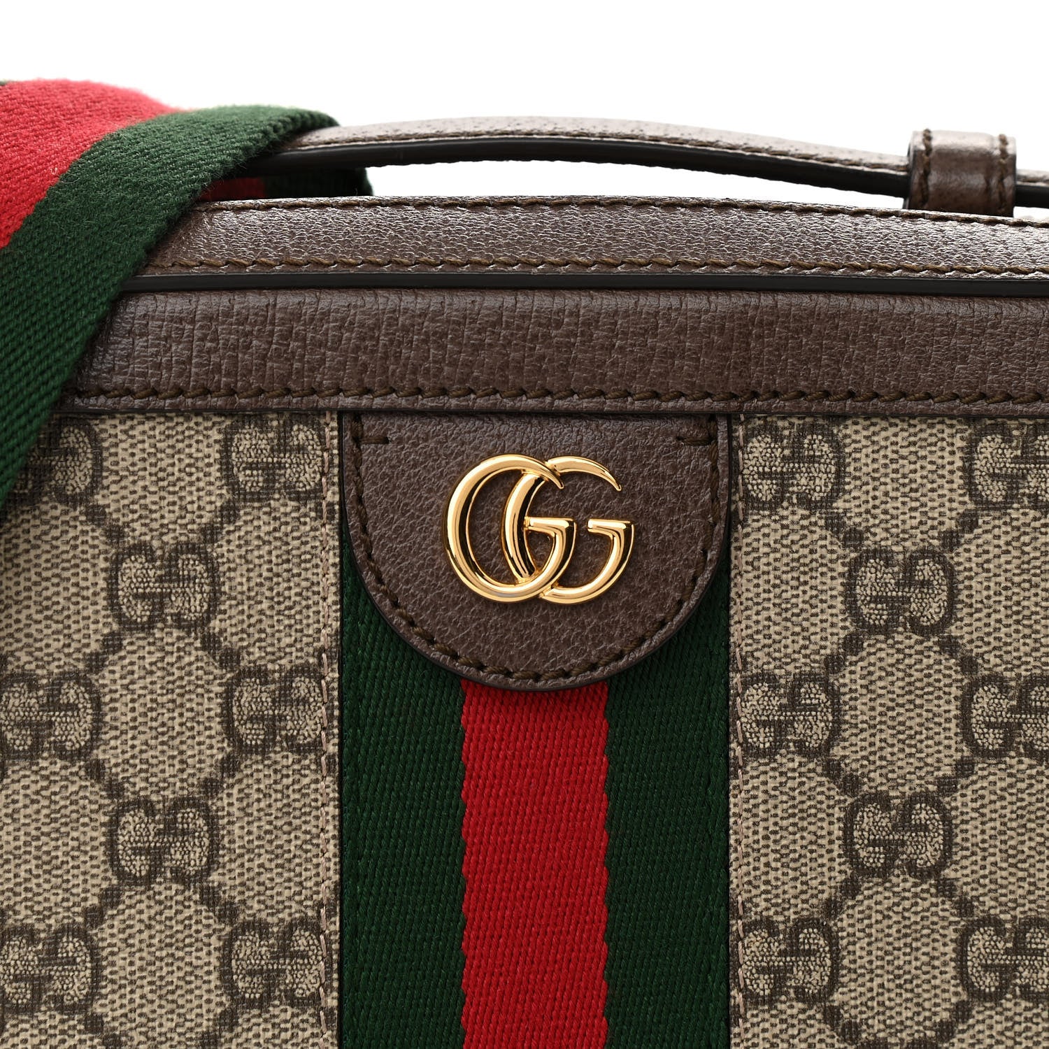 Gucci GG Supreme Web Small Ophidia Top Handle Shoulder Bag Brown 8 of 10