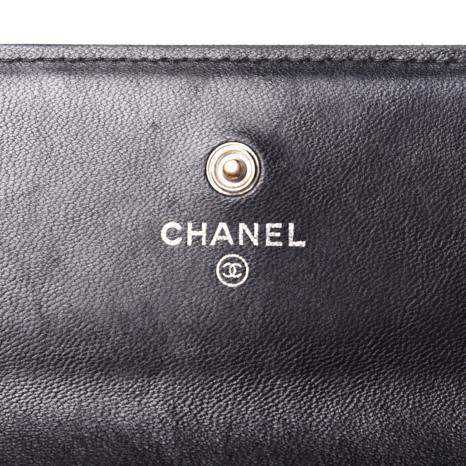 Chanel Lambskin Quilted Large Gusset Flap Wallet Black 6 of 12
