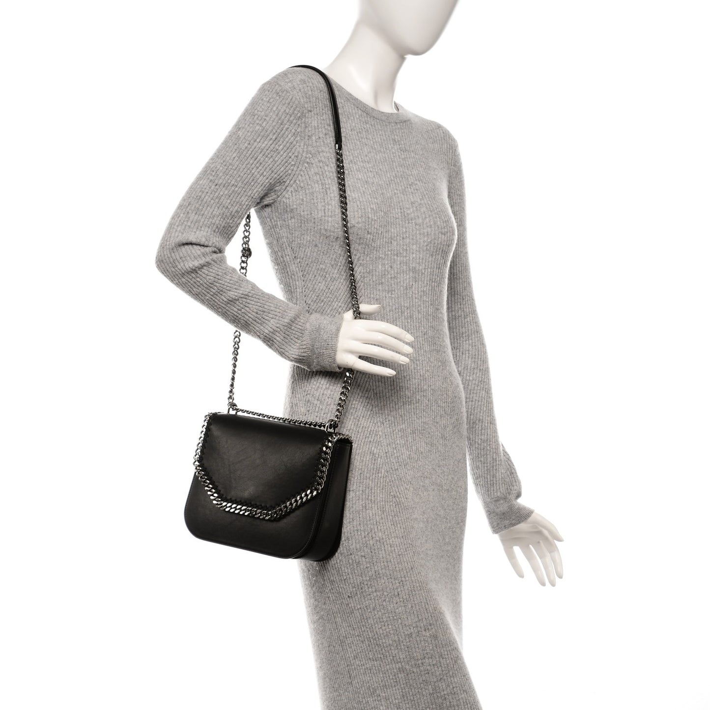 Eco Alter Nappa Falabella Box Shoulder Bag Black