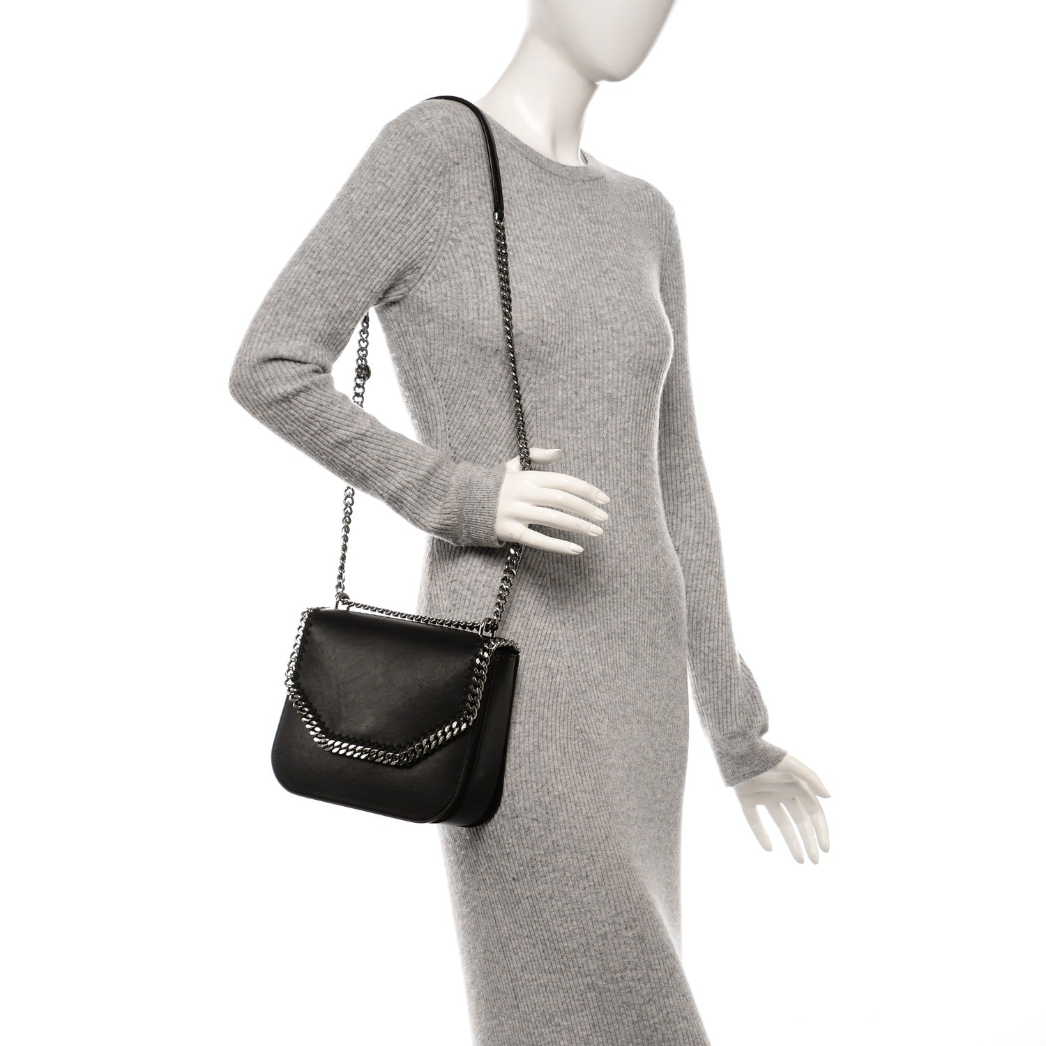 Stella McCartney Eco Alter Nappa Falabella Box Shoulder Bag Black 2 of 6