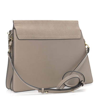 Chloe Calfskin Suede Medium Faye Shoulder Bag Motty Grey 3 of 10