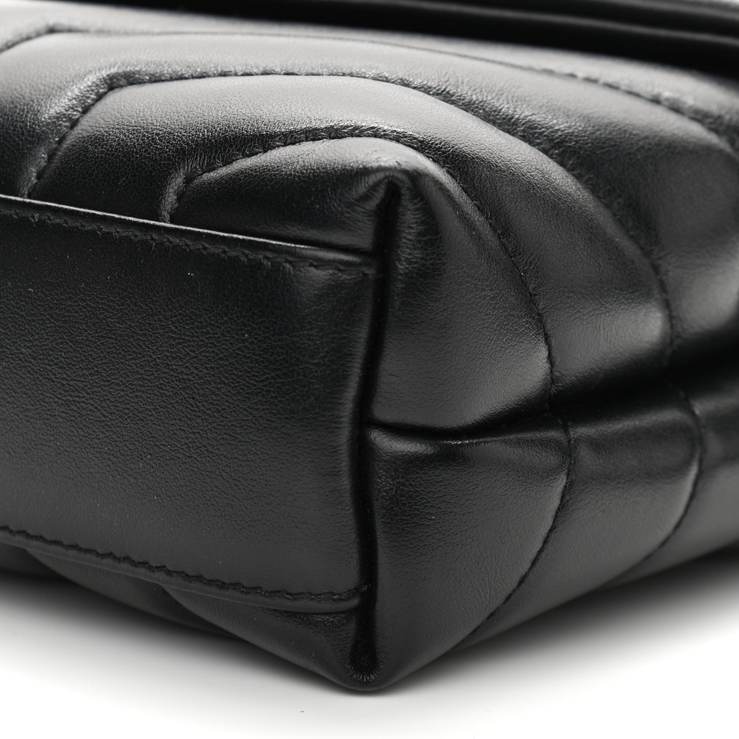 Saint Laurent Calfskin Y Quilted Monogram Toy Loulou Crossbody Bag Black 11 of 12