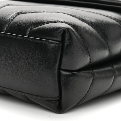 Saint Laurent Calfskin Y Quilted Monogram Toy Loulou Crossbody Bag Black 11 of 12