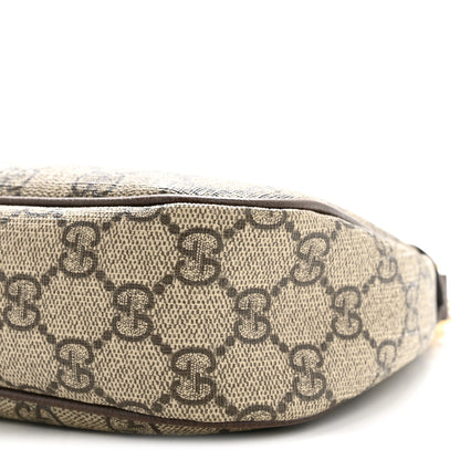 Gucci GG Supreme Monogram Textured Dollar Calfskin Web Small Ophidia GG Handbag Beige Ebony New Acero 10 of 13