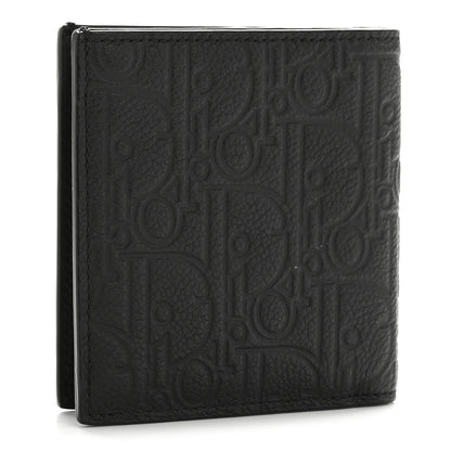Christian Dior Grained Calfskin Embossed Dior Gravity BiFold Wallet Black 3 of 10