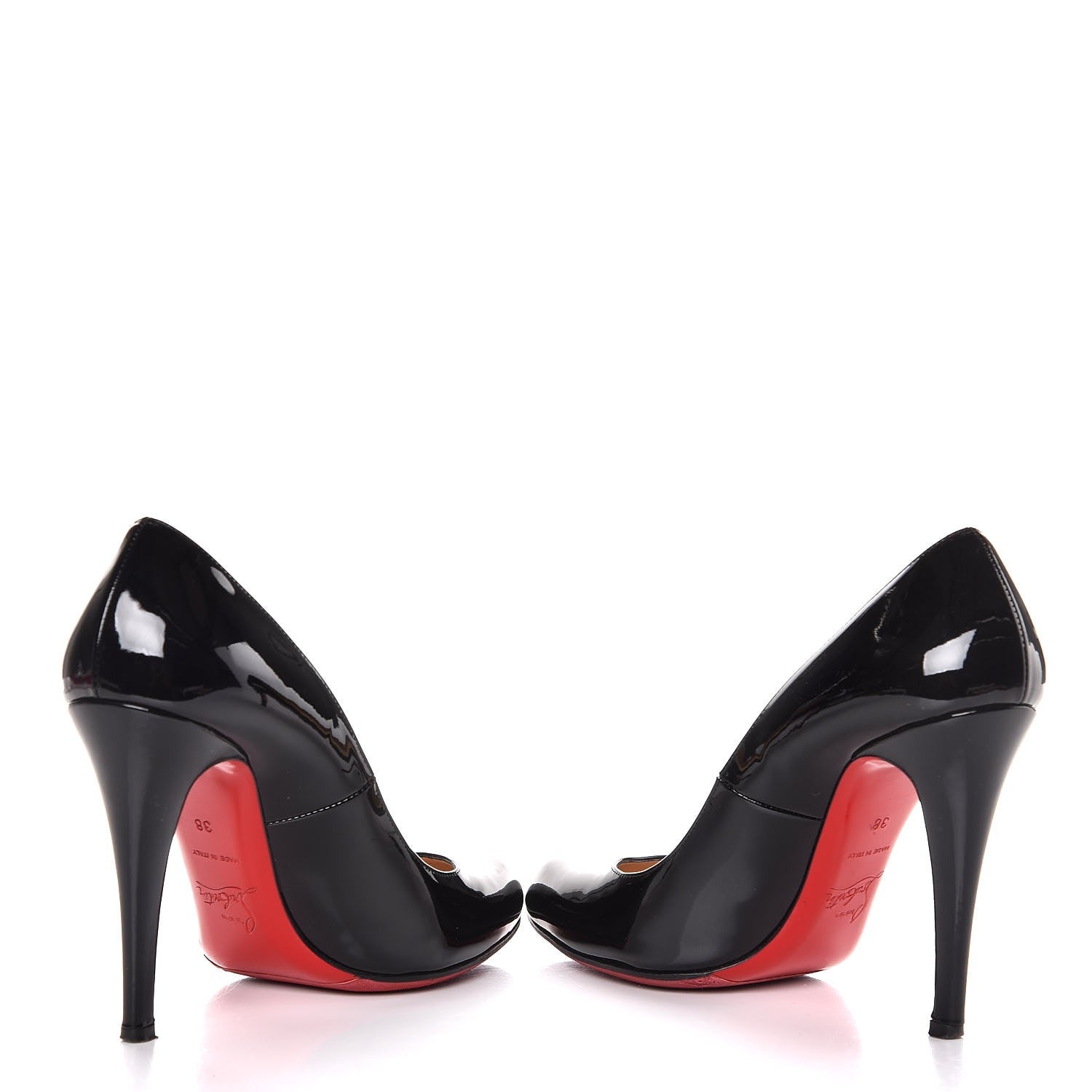 Christian Louboutin Patent Fifille 100 Pumps 38 Black 6 of 9