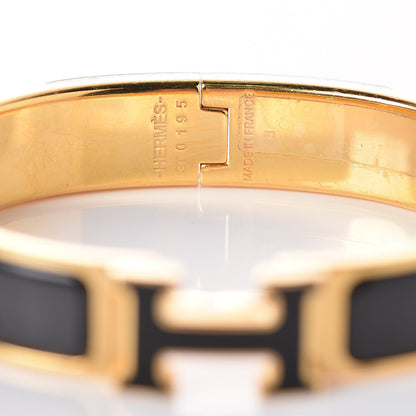 Hermes Enamel Narrow Clic Clac H Bracelet PM Black 4 of 5