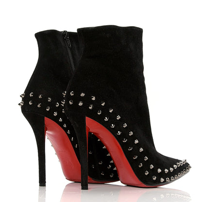 Christian Louboutin Veau Velours Willetta 100 Ankle Boots 39 Black 3 of 6