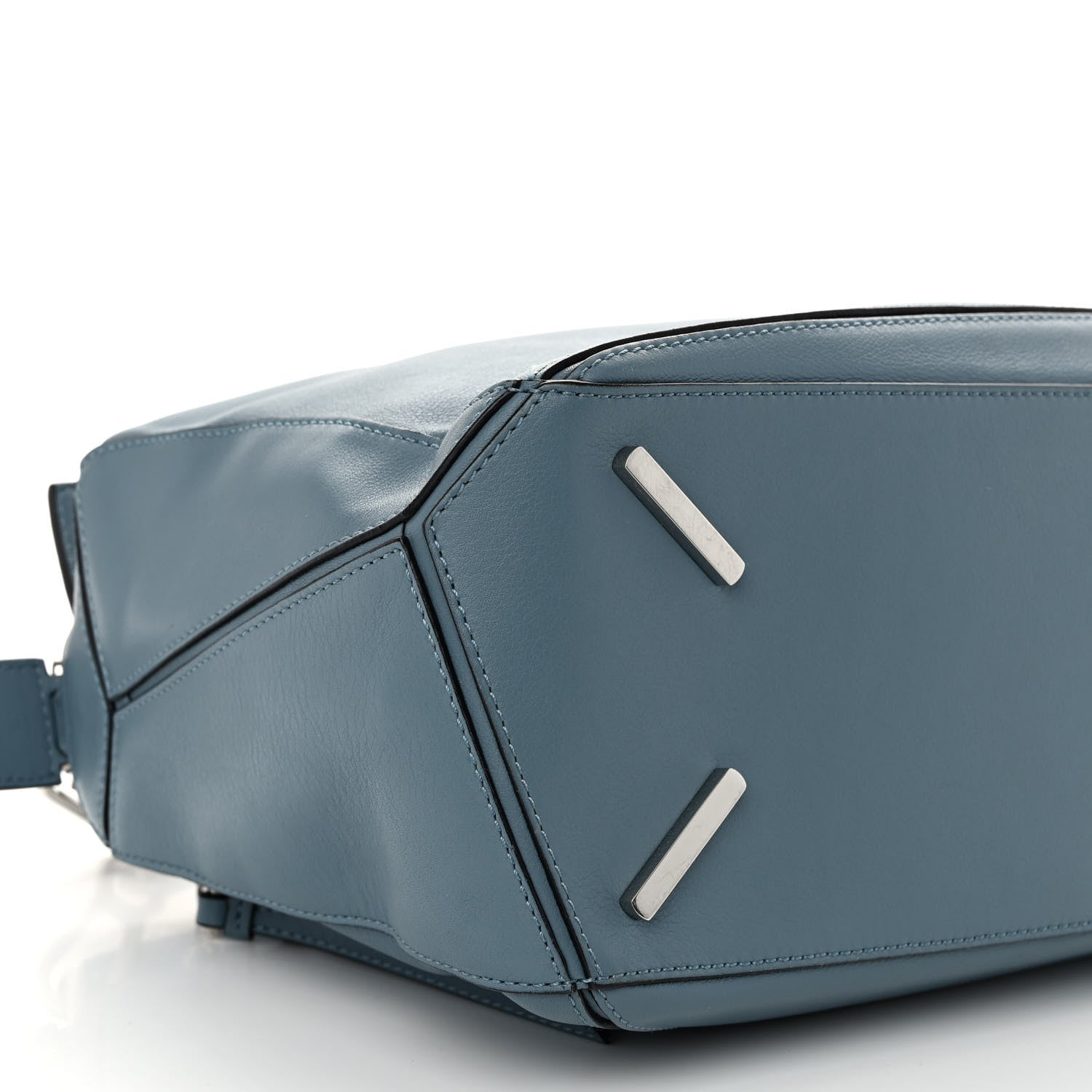Loewe Calfskin Small Puzzle Bag Stone Blue 8 of 10