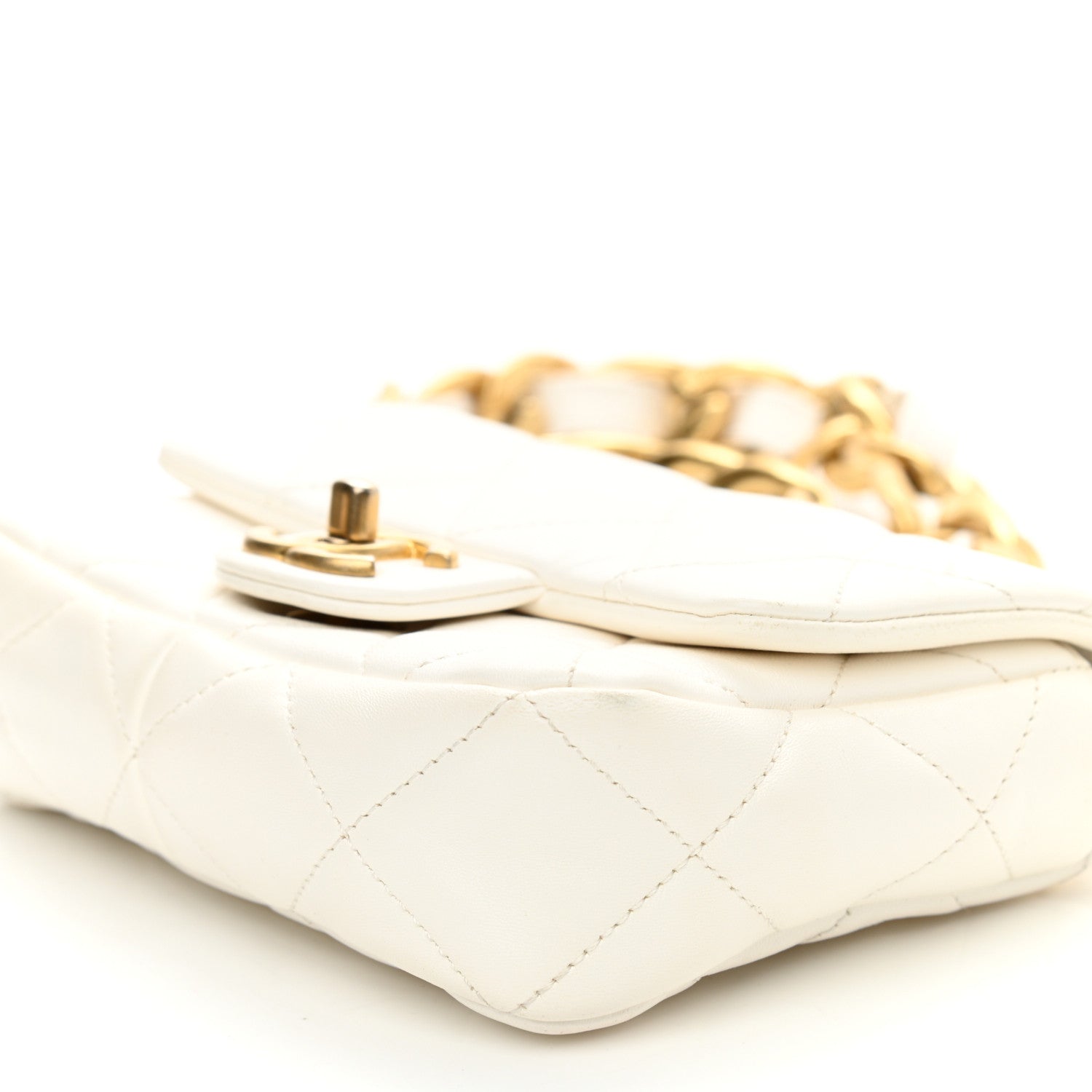 Chanel Lambskin Quilted Mini Funky Town Flap White 10 of 11