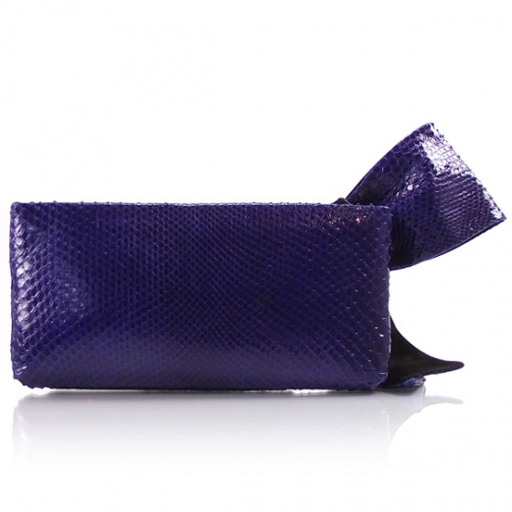 Python Bow Clutch Blue