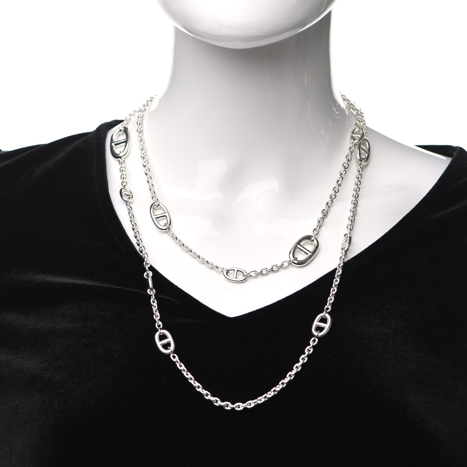 Hermes Sterling Silver Farandole Necklace 120 2 of 5