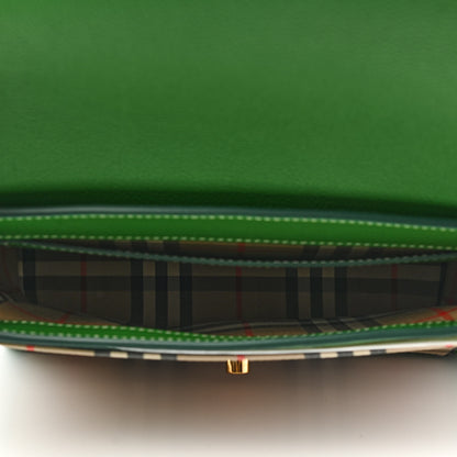 Burberry Grainy Calfskin Vintage Check Note Crossbody Bag Ivy Green 5 of 9