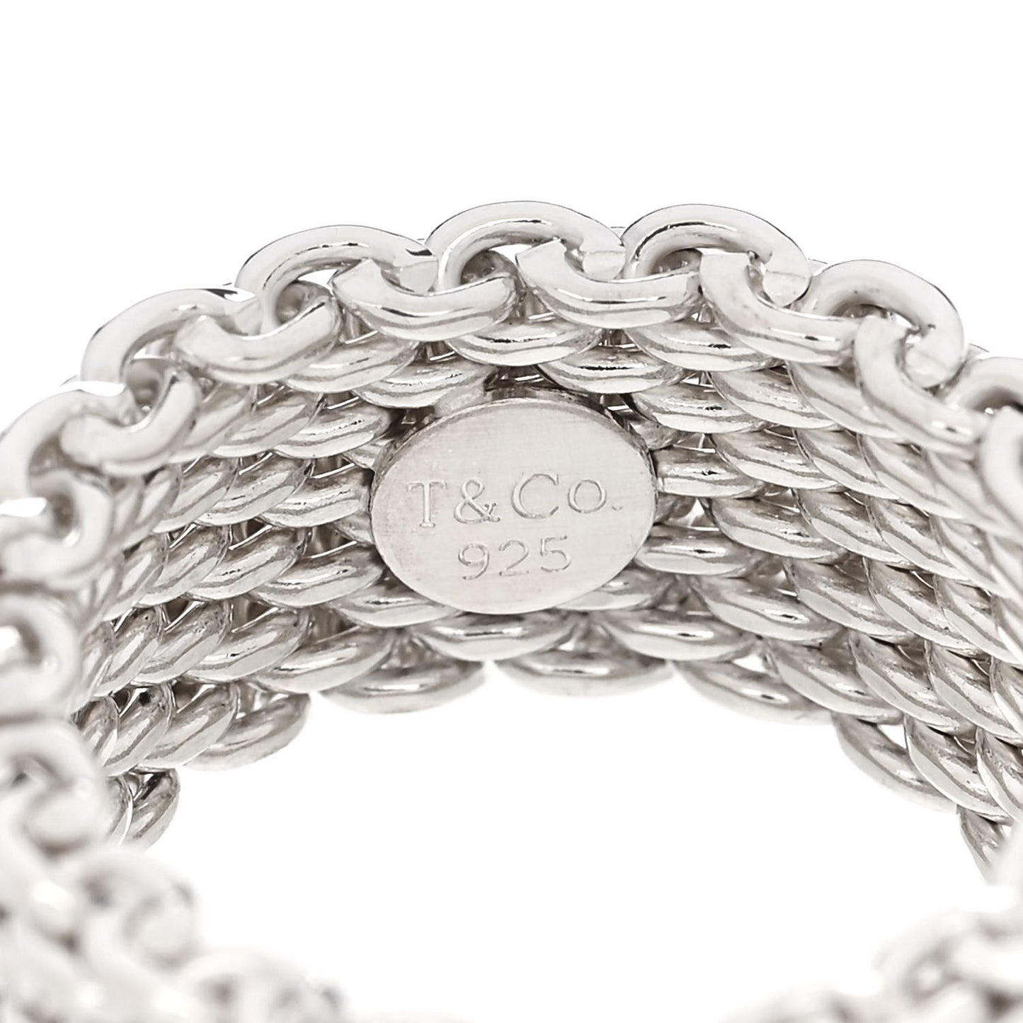 Sterling Silver Somerset Mesh Ring 53 6.25